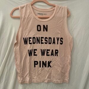 Mean Girls On wednesdays we wear pink tank top large